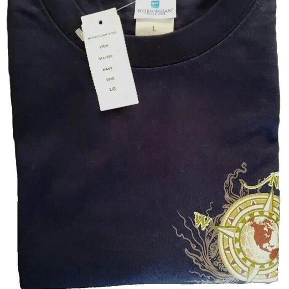 NORWEGIAN CRUISE LINE Star T-SHIRT Navy NWT- SIZE L - Picture 4 of 10